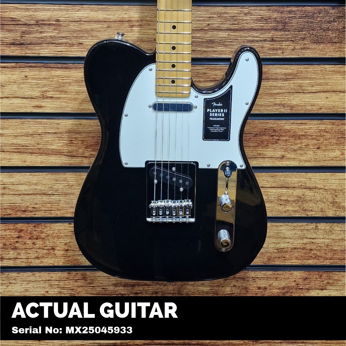 Fender Player II Telecaster; Maple Fingerboard; Black | With FREE Gigbag