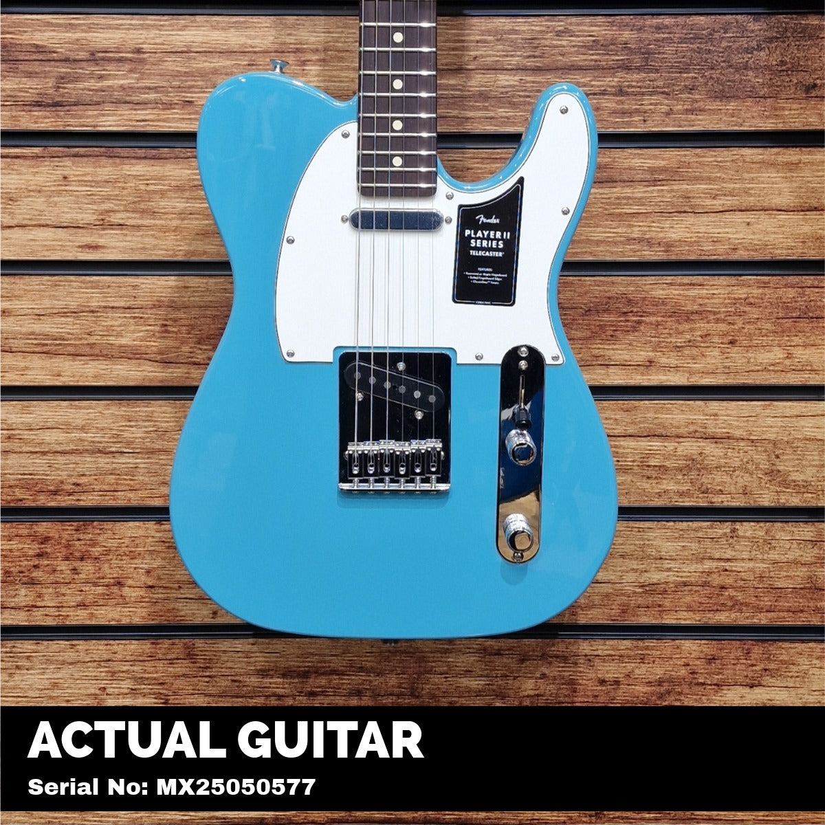 Fender Player II Telecaster; Rosewood Fingerboard; Aquatone Blue | With FREE Gigbag