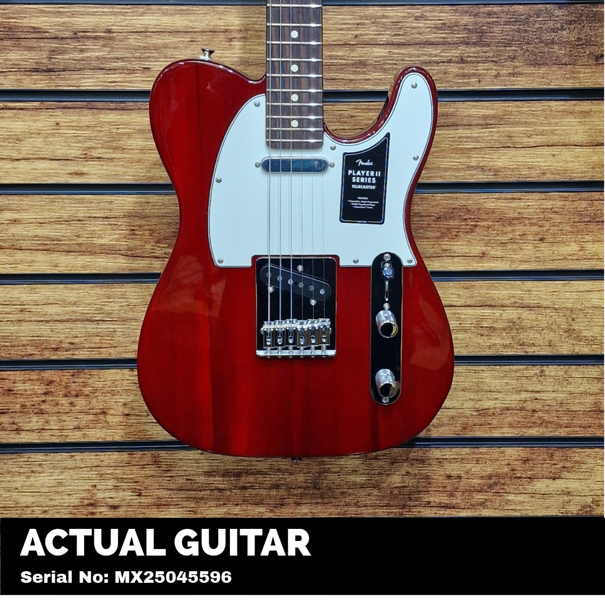 Fender Player II Telecaster; Rosewood Fingerboard; Transparent Cherry | With FREE Gigbag