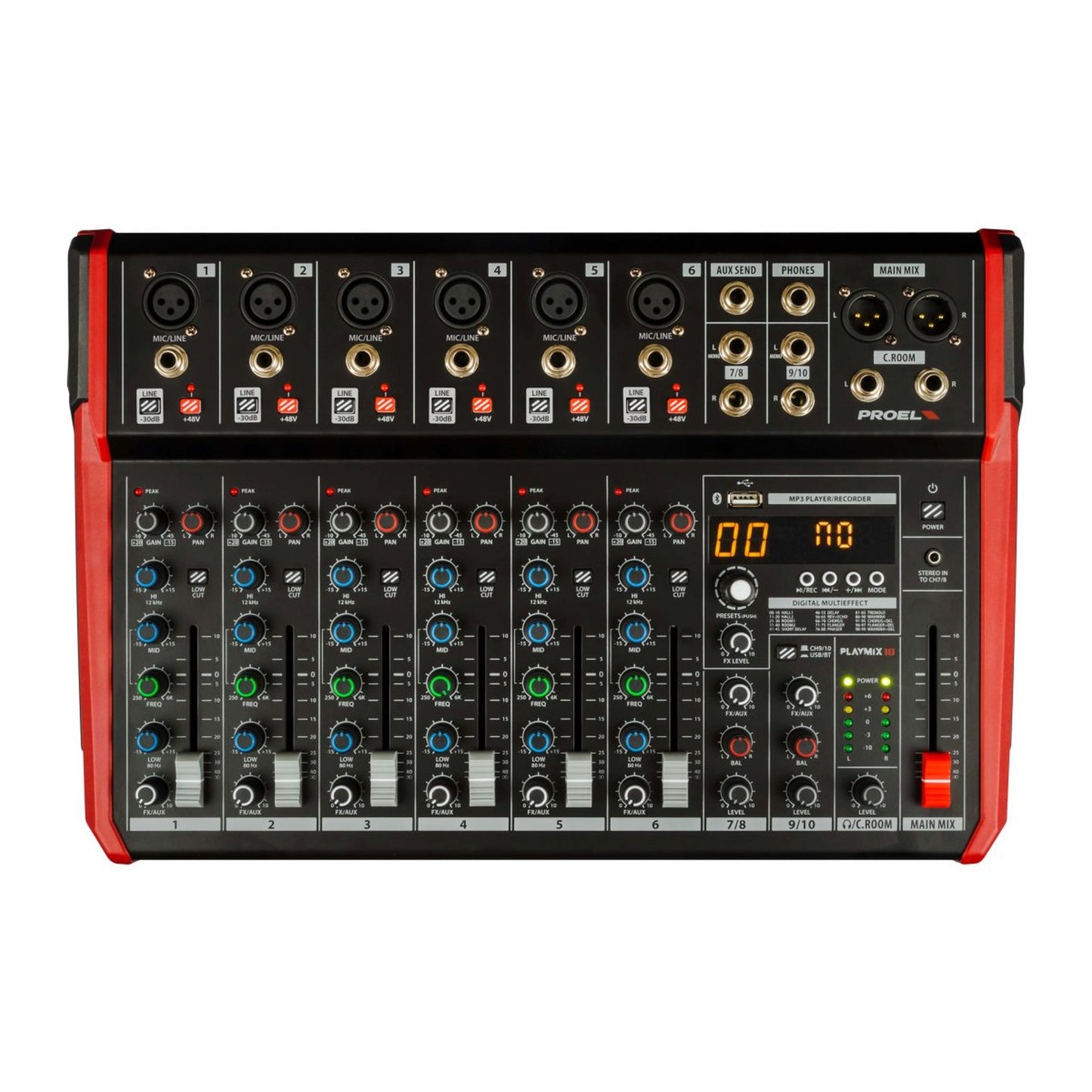 Proel Playmix10 10-In Mixer with FX and USB