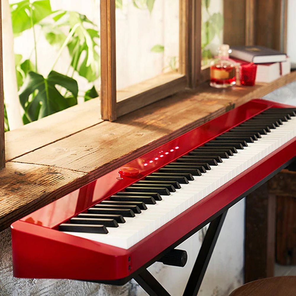 Casio PX-S1100 Digital Piano; Red with FREE SP34 Triple Pedal