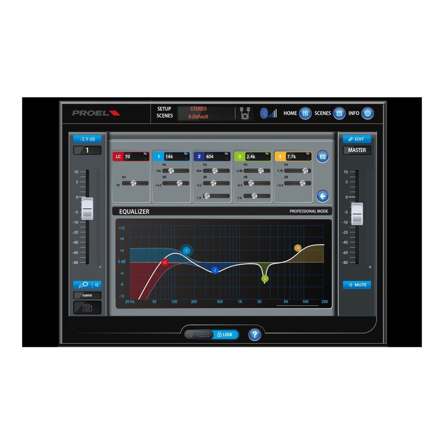 Proel Session700 1400W Compact Portable Array System with Digital Mixer