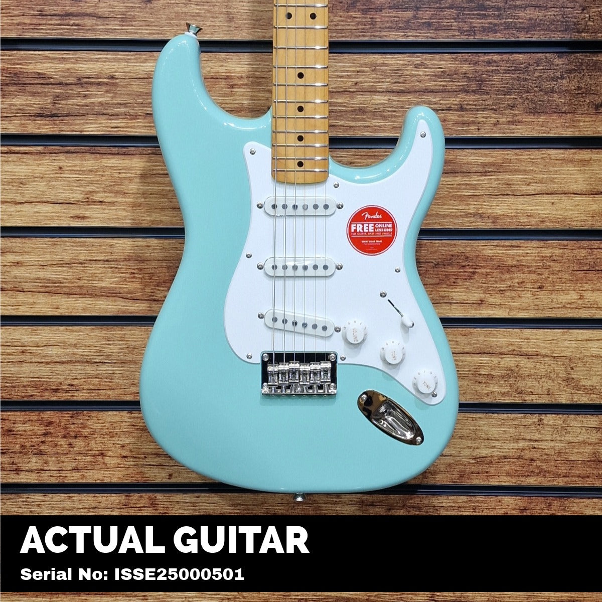 Squier Classic Vibe '50s Stratocaster HT, Maple Fingerboard, Parchment Pickguard, Surf Green
