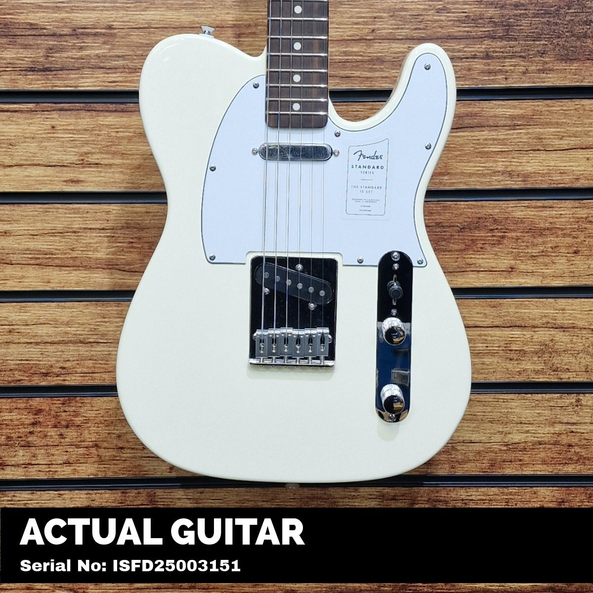 Fender Standard Telecaster; Laurel Fingerboard, White Pickguard, Olympic White | With FREE Carry Bag
