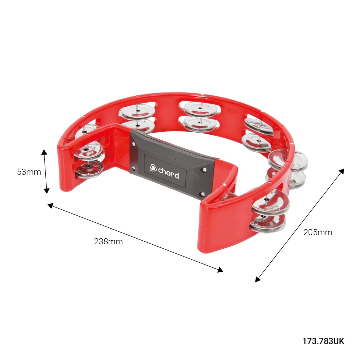 Tambourine - Single D | Red