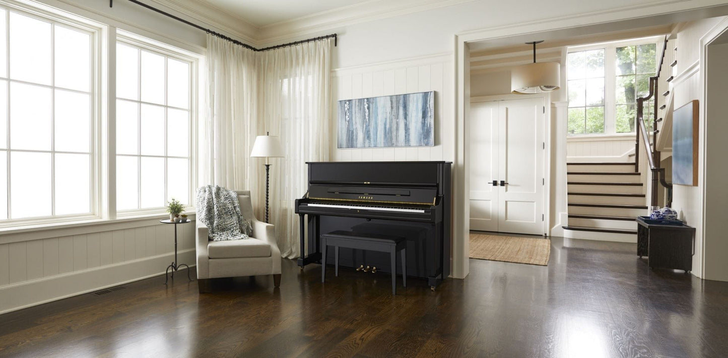 Yamaha U1 TA3 Transacoustic Upright Piano; Polished Ebony | Extra £1,000 Off With Code