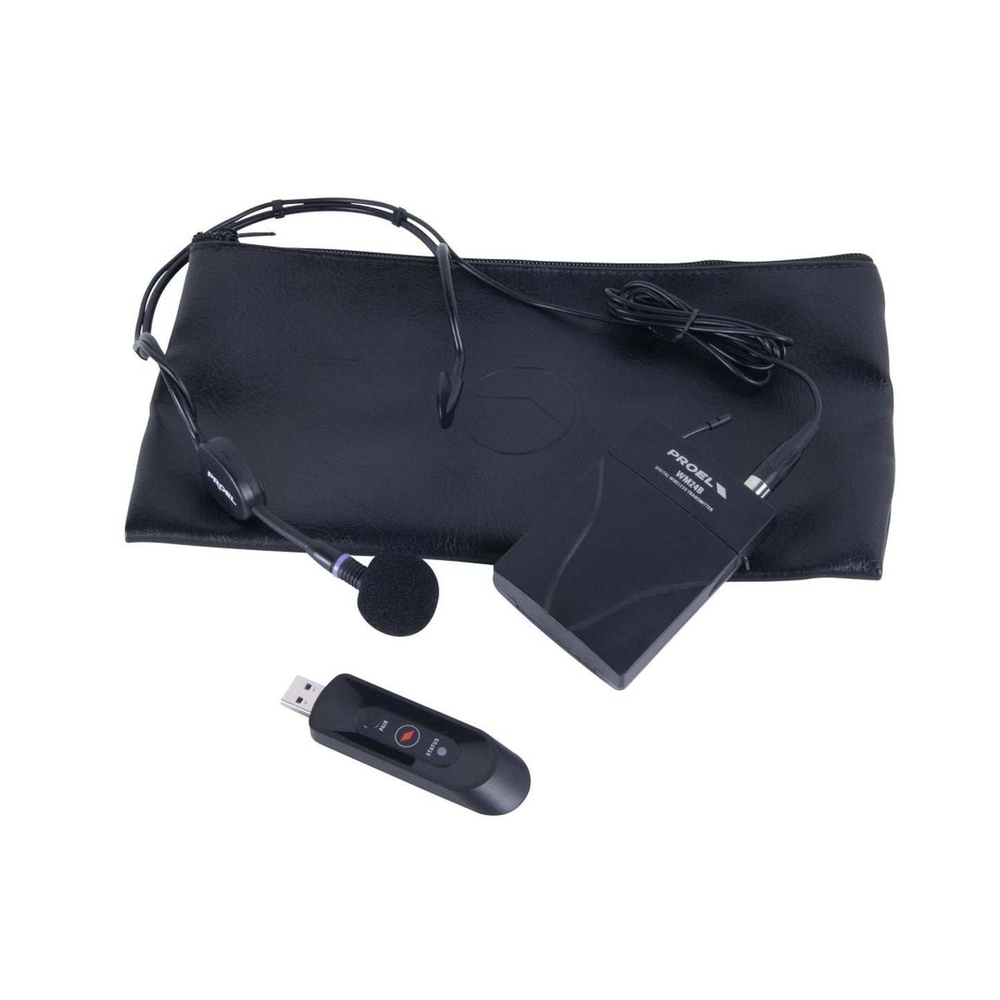 Proel U24B 2.4 GHz Wireless Microphone System; Headset