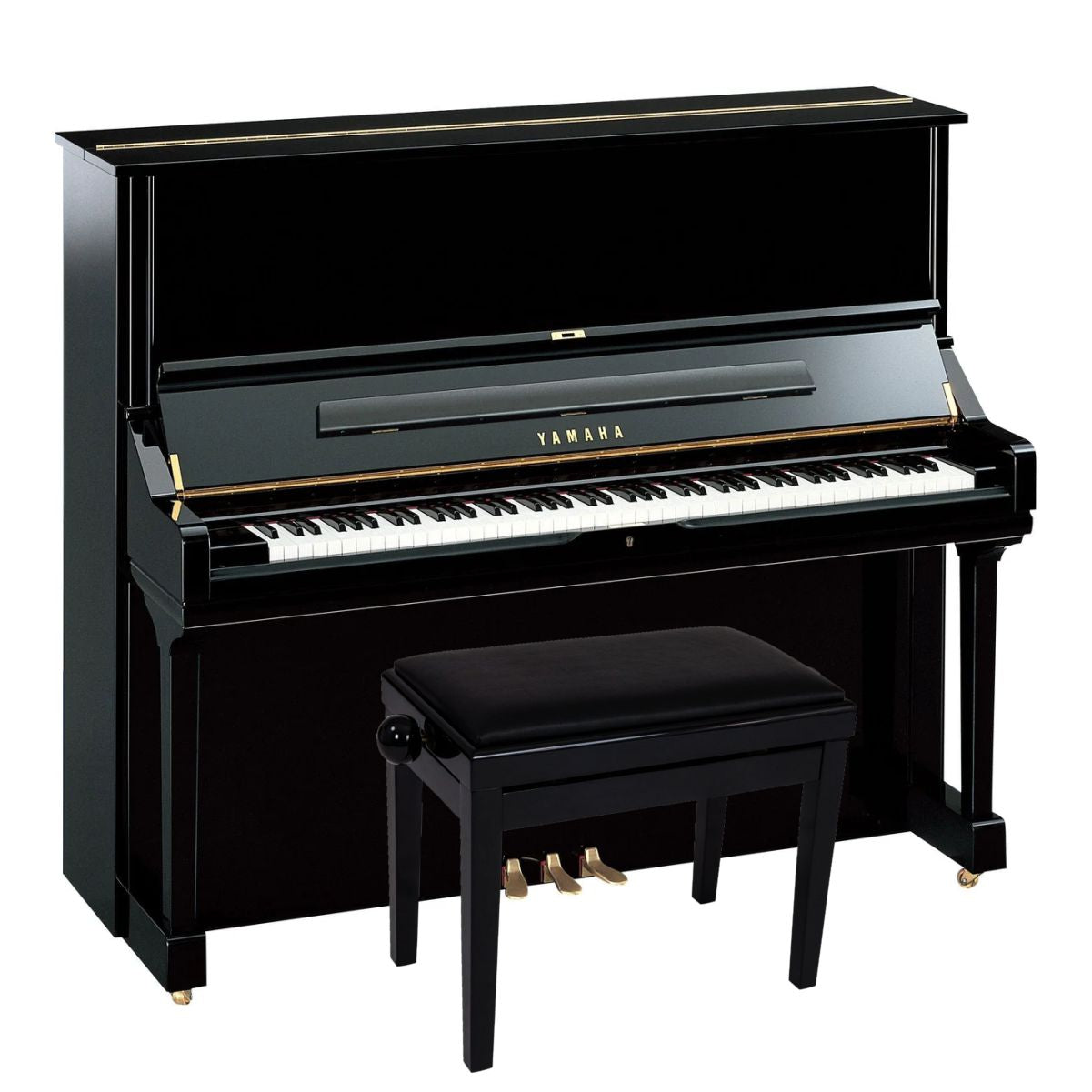 Yamaha U3 Upright Piano; Polished Ebony