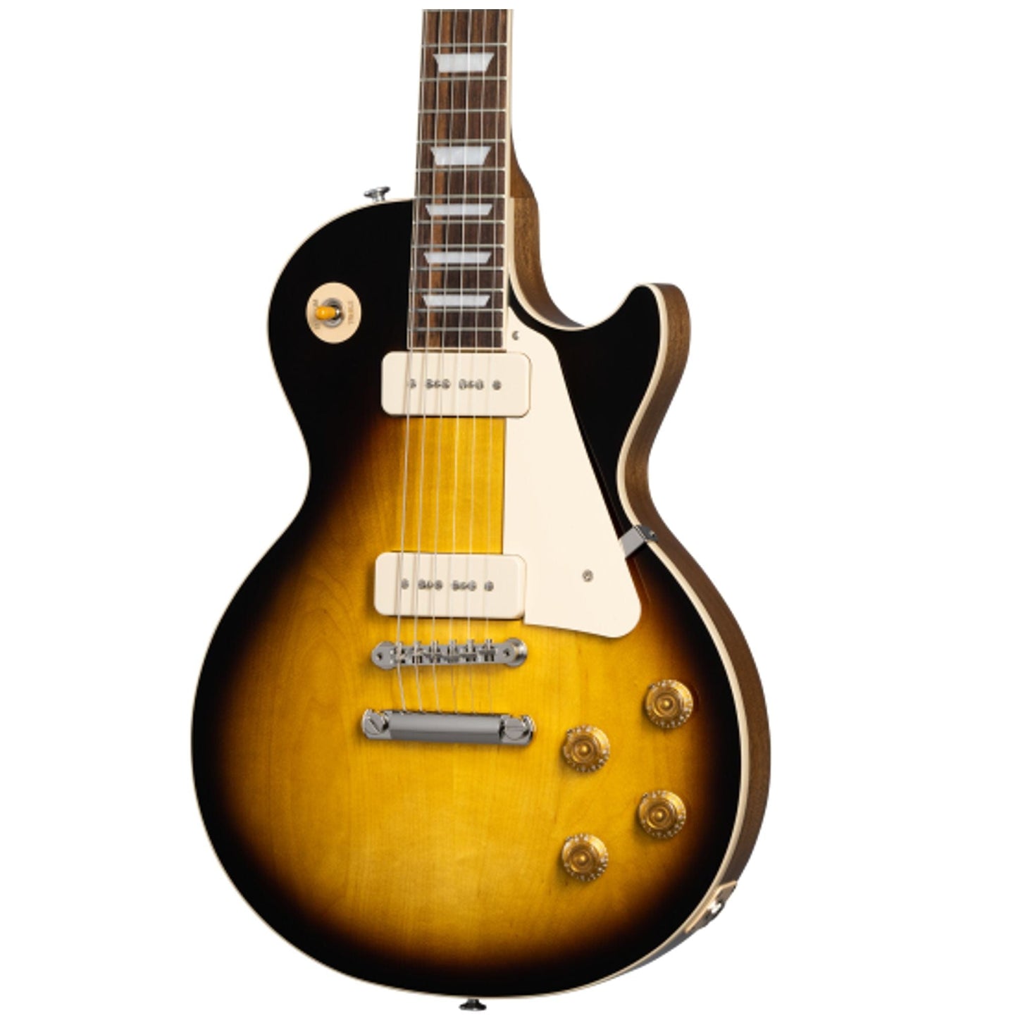 Gibson Les Paul Standard 50s P-90 Plain Top; Tobacco Burst | With 3 FREE Maestro Effects Pedals