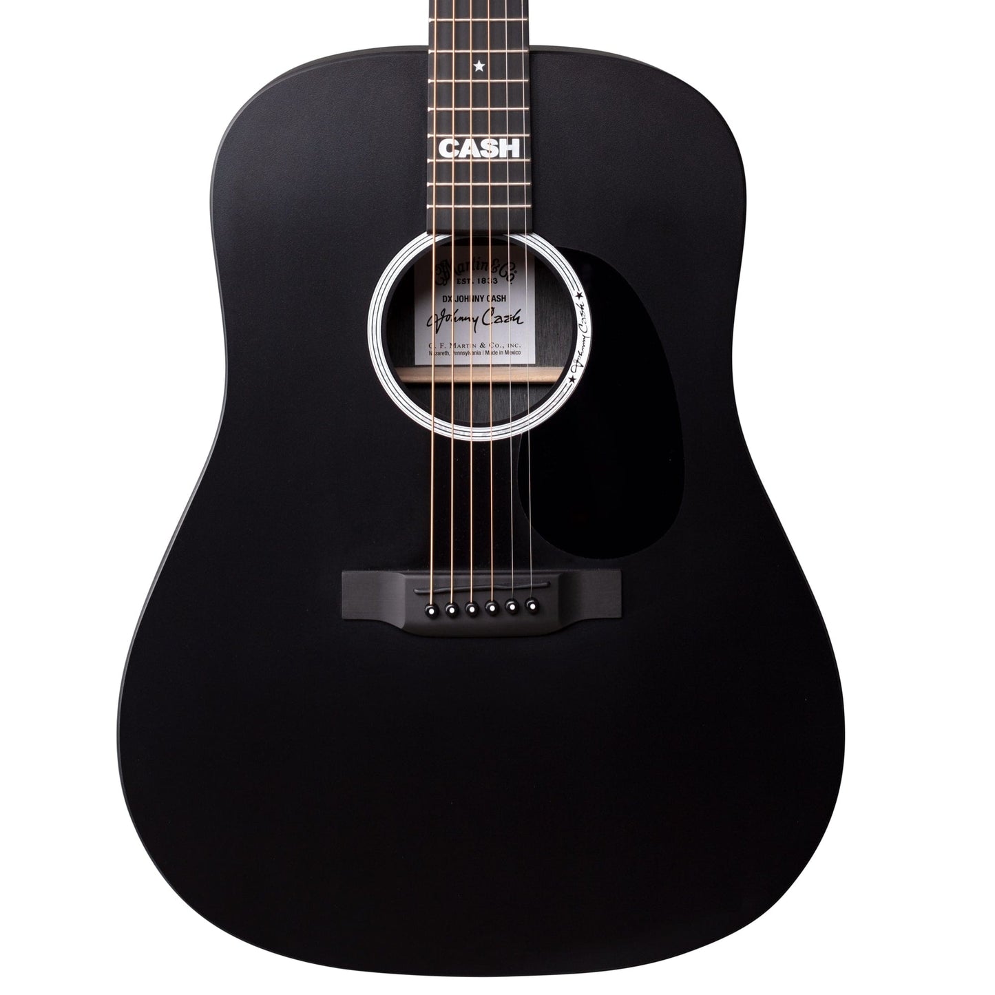 Martin DX Johnny Cash Black Acoustic Guitar