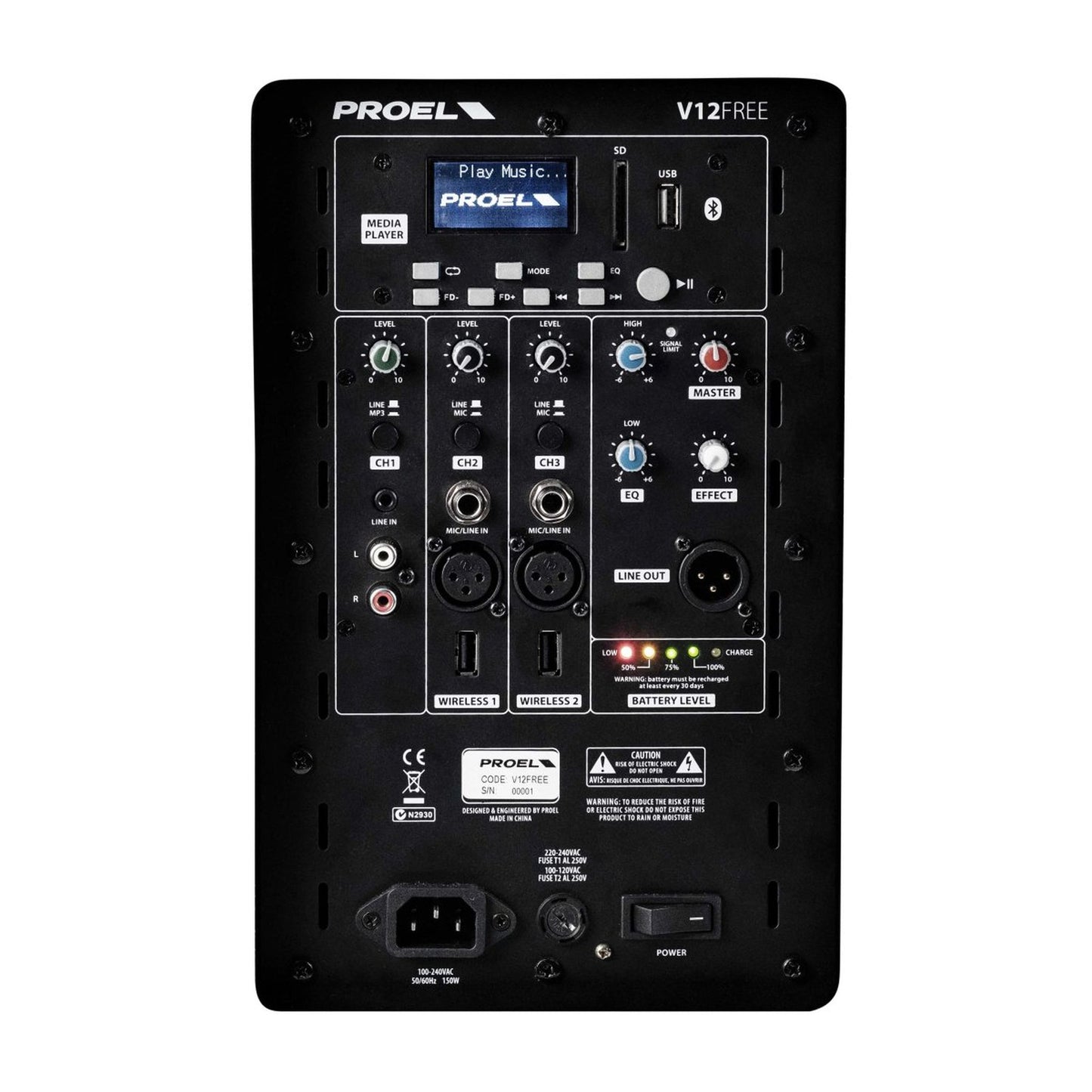 Proel V12 FREE Battery Powered Portable Combo Speaker