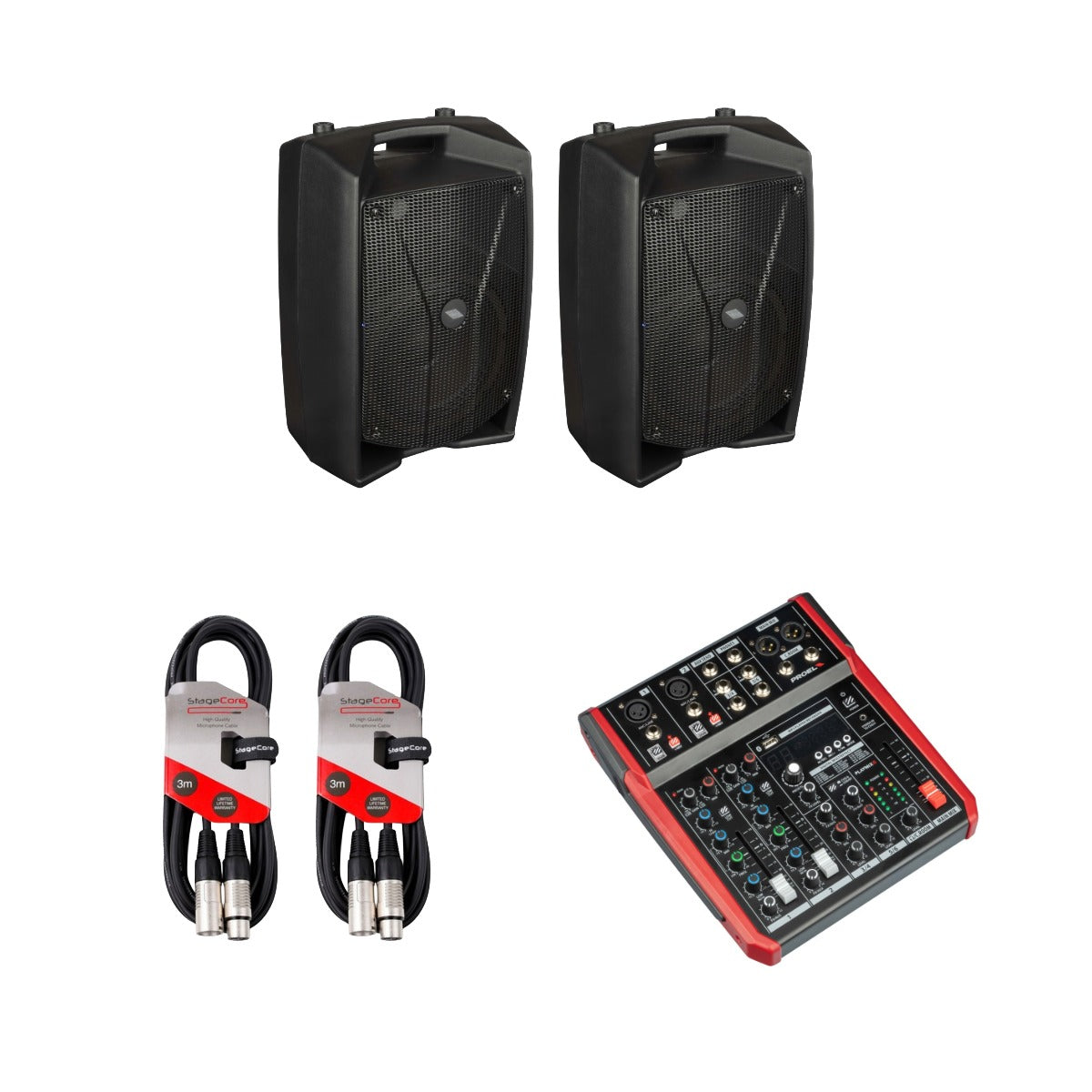 Proel V8PRO 8" Active PA System with Mixer - Ideal for Small Events & Keyboard Setups
