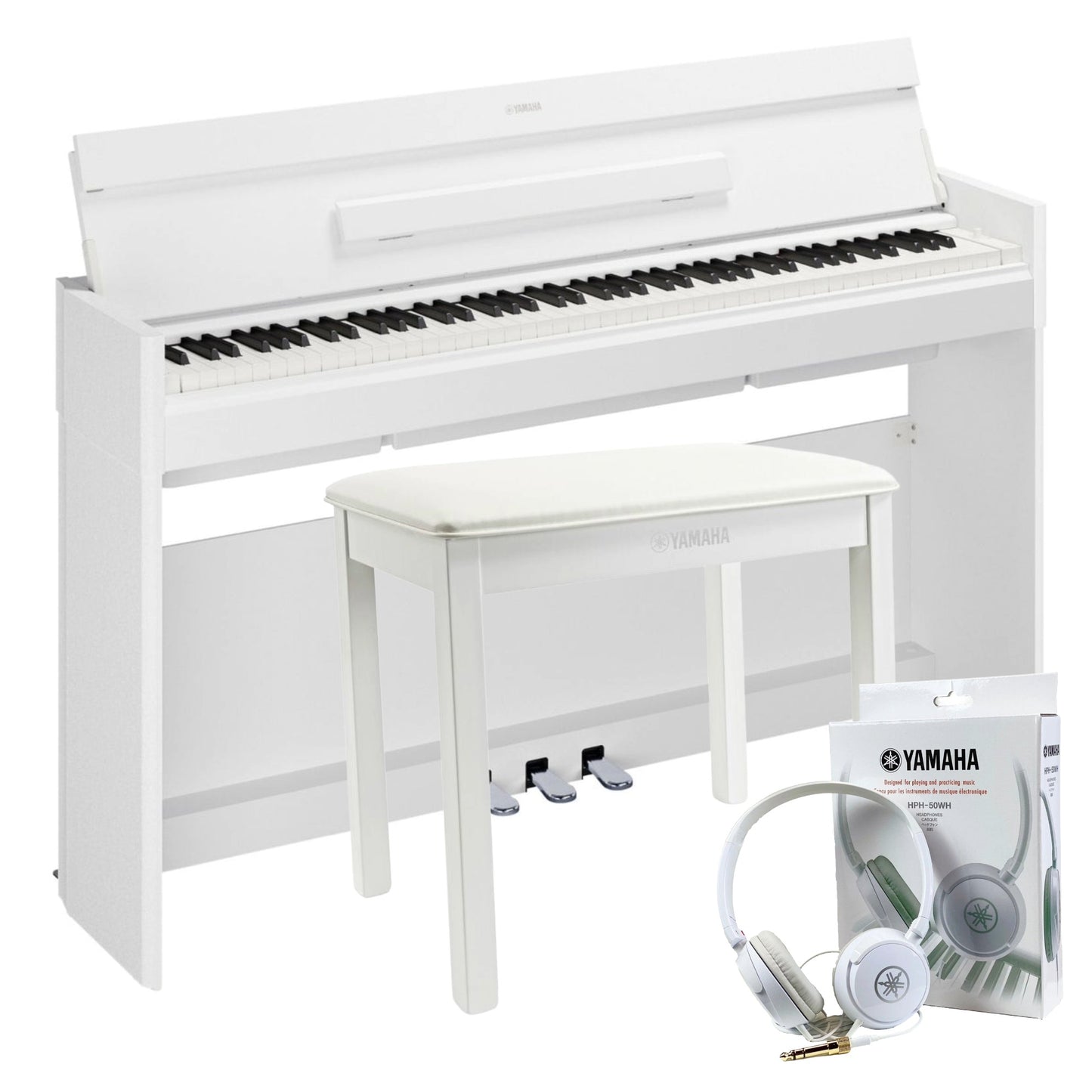 Yamaha YDP-S56 White Digital Piano Branded Package