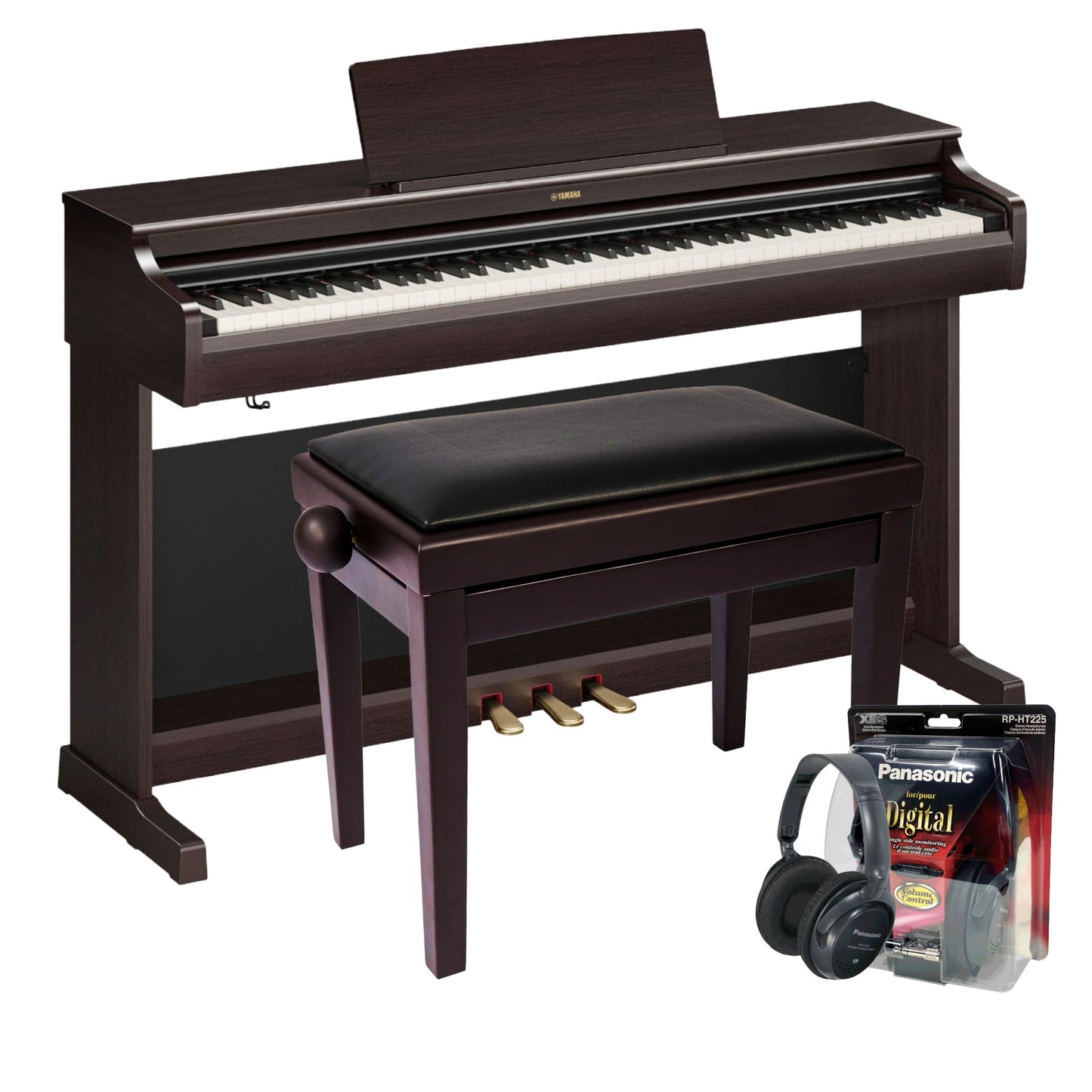 Yamaha YDP166 Rosewood Digital Piano Value Package