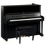 Yamaha YUS3 SH3 Silent Upright Piano; Polished Ebony