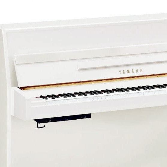 Yamaha B1 SC3 Silent Upright Piano; Polished White