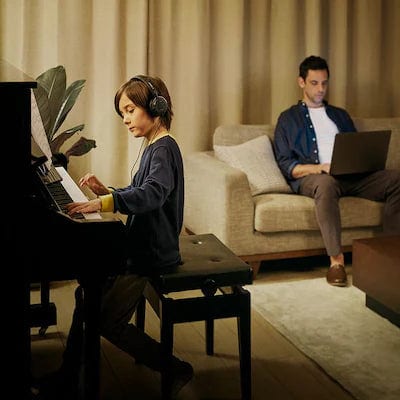 Yamaha B1 TC3 TransAcoustic Upright Piano; Polished Ebony & Chrome | £350 Cashback Offer