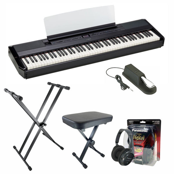 Yamaha P525 Digital Piano Value Package; Black