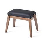 HIDRAU Premiuim Rise & Fall Piano Stool; Black Vinyl And Matching Wood Veneer Legs