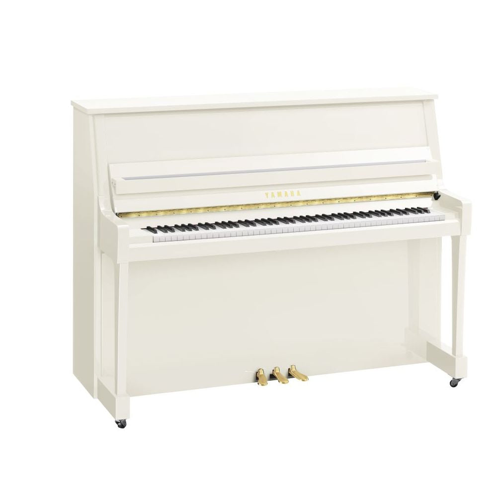 Yamaha B20 Upright Piano; Polished White