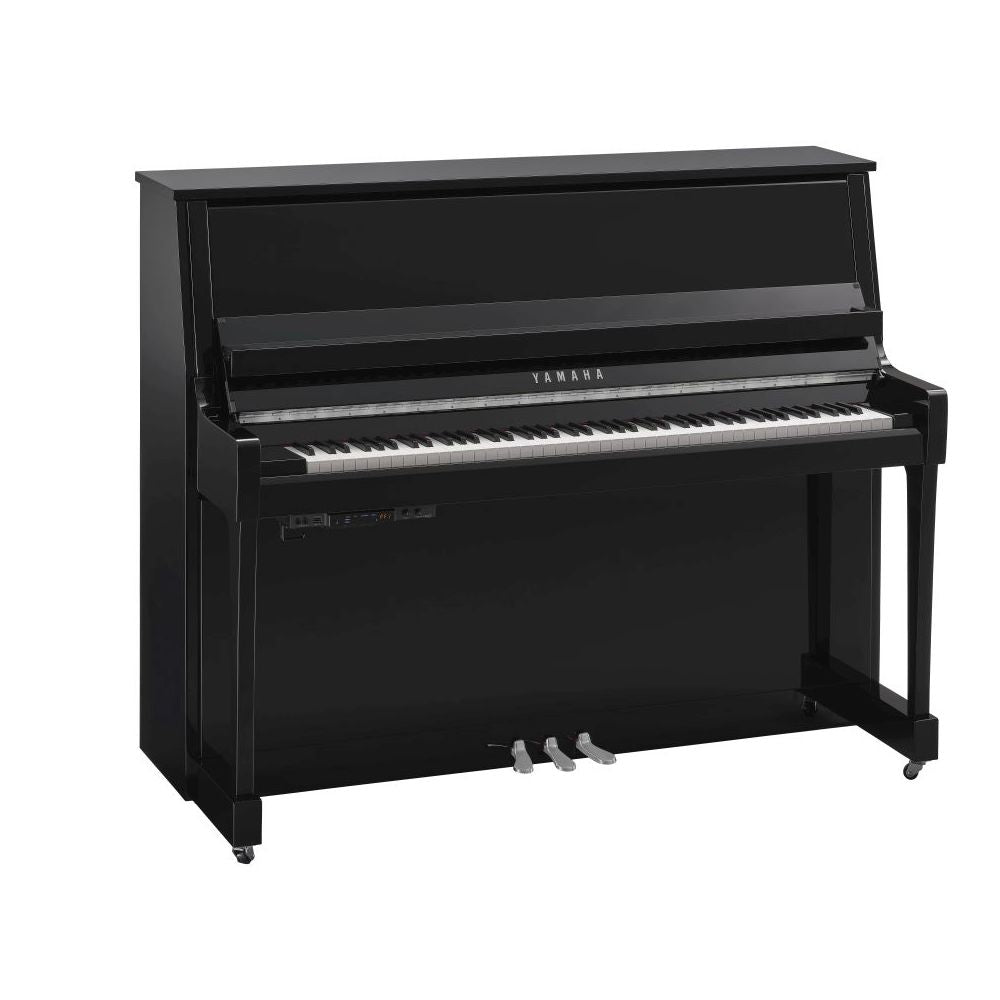 Yamaha B30 TC3 TransAcoustic Upright Piano; Polished Ebony & Chrome Fittings