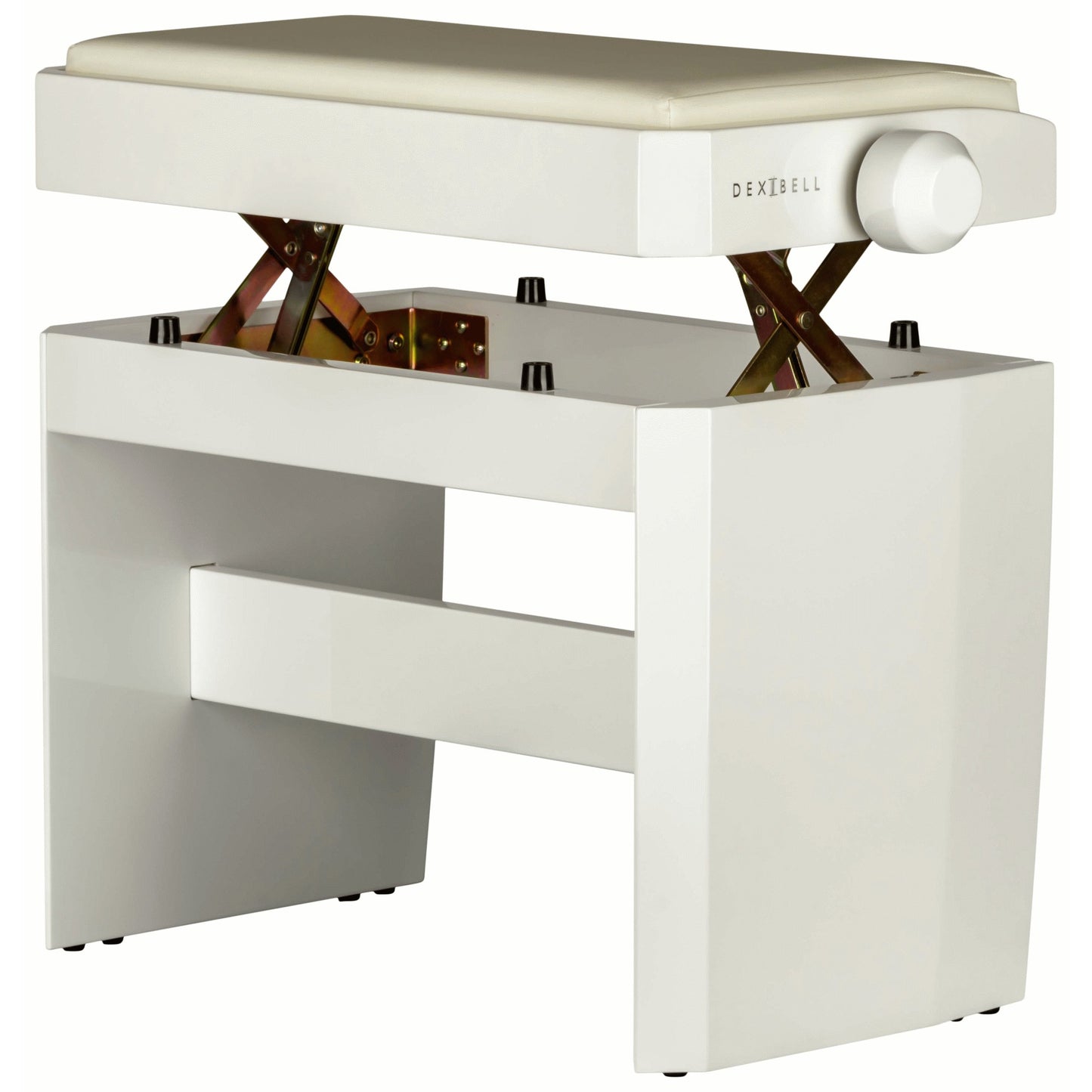 Dexibell Adjustable Wooden Bench White Polished