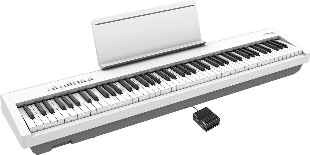 Roland FP30X Portable Digital Piano; White Stand & Bench Bundle