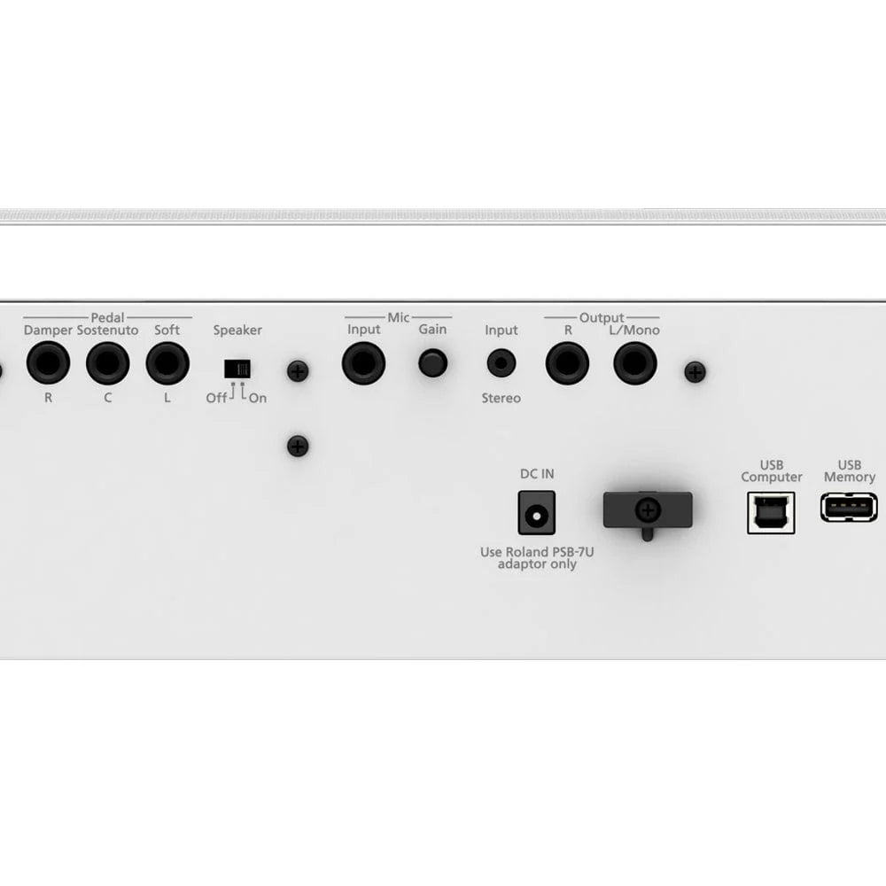 Roland FP60X Portable Digital Piano; White Stand & Bench Bundle