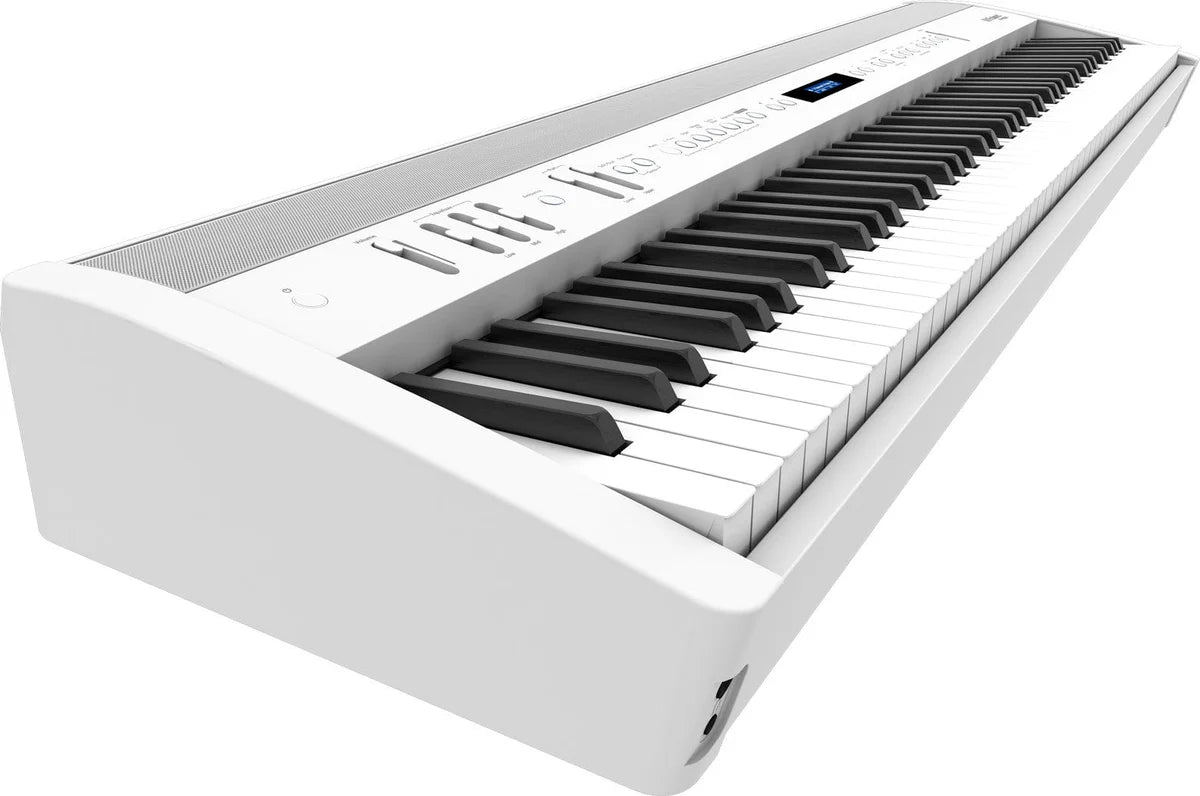 Roland FP60X Portable Digital Piano; White Stand & Bench Bundle