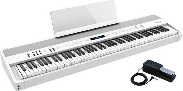 Roland FP90X Portable Digital Piano; White Stand & Bench Bundle