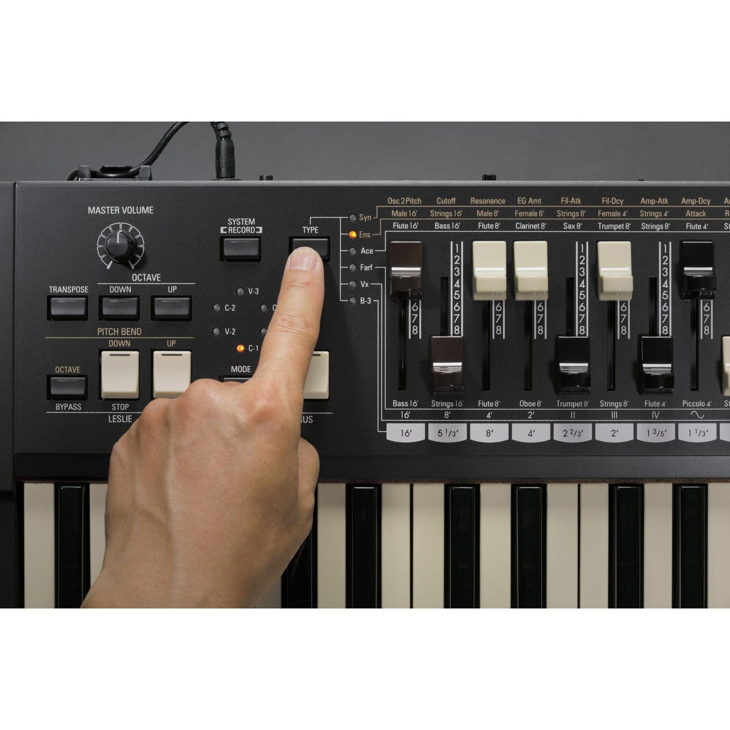 Hammond M-Solo 49 Key Performance Keyboard; Burgundy