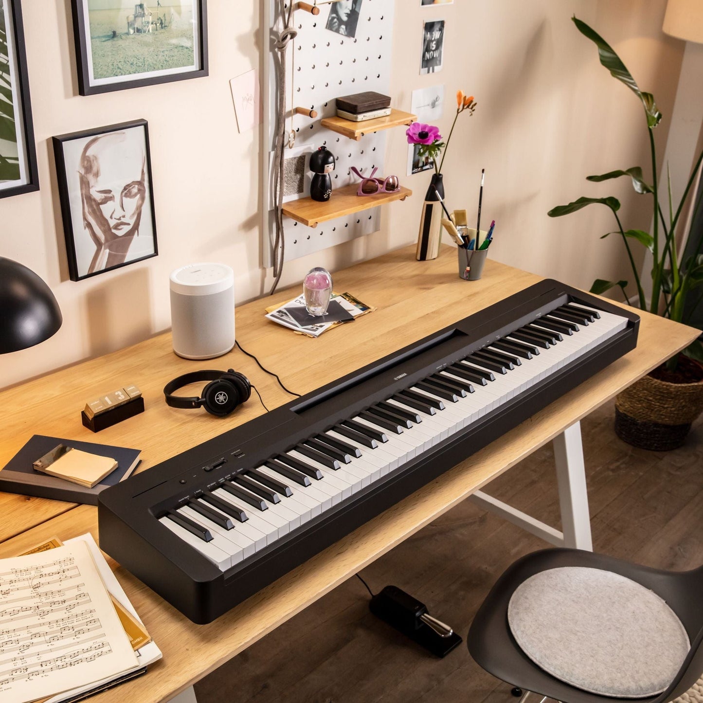 Yamaha P145BT Bluetooth Portable Piano Value Package