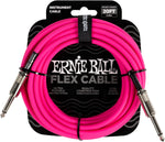Ernie Ball Flex Instrument Cable; 20ft Pink