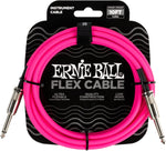 Ernie Ball Flex Instrument Cable; 10ft Pink