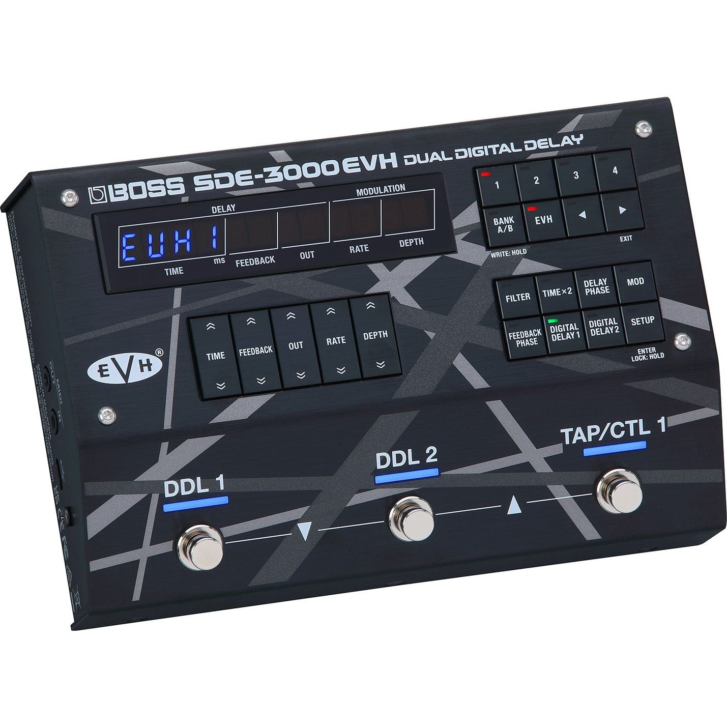 Boss SDE-3000EVH Dual Digital Delay Effect Pedal | With 3 FREE Pedal Toppers