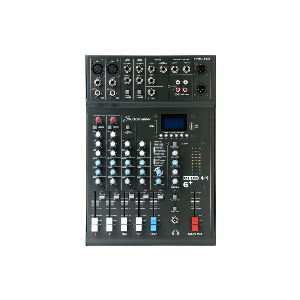 Studiomaster Club XS6+ 6 Channel Mixing Console with Bluetooth & DSP