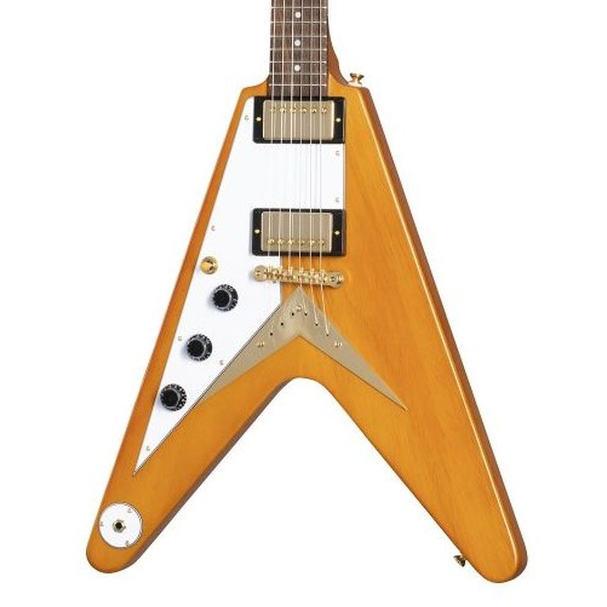 Epiphone 1958 Korina Flying V (White Pickguard; Incl. Hard Case); Aged Natural (Left Handed)