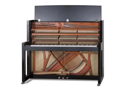 Feurich 115 Premiere Silent Upright Piano; Polished Black