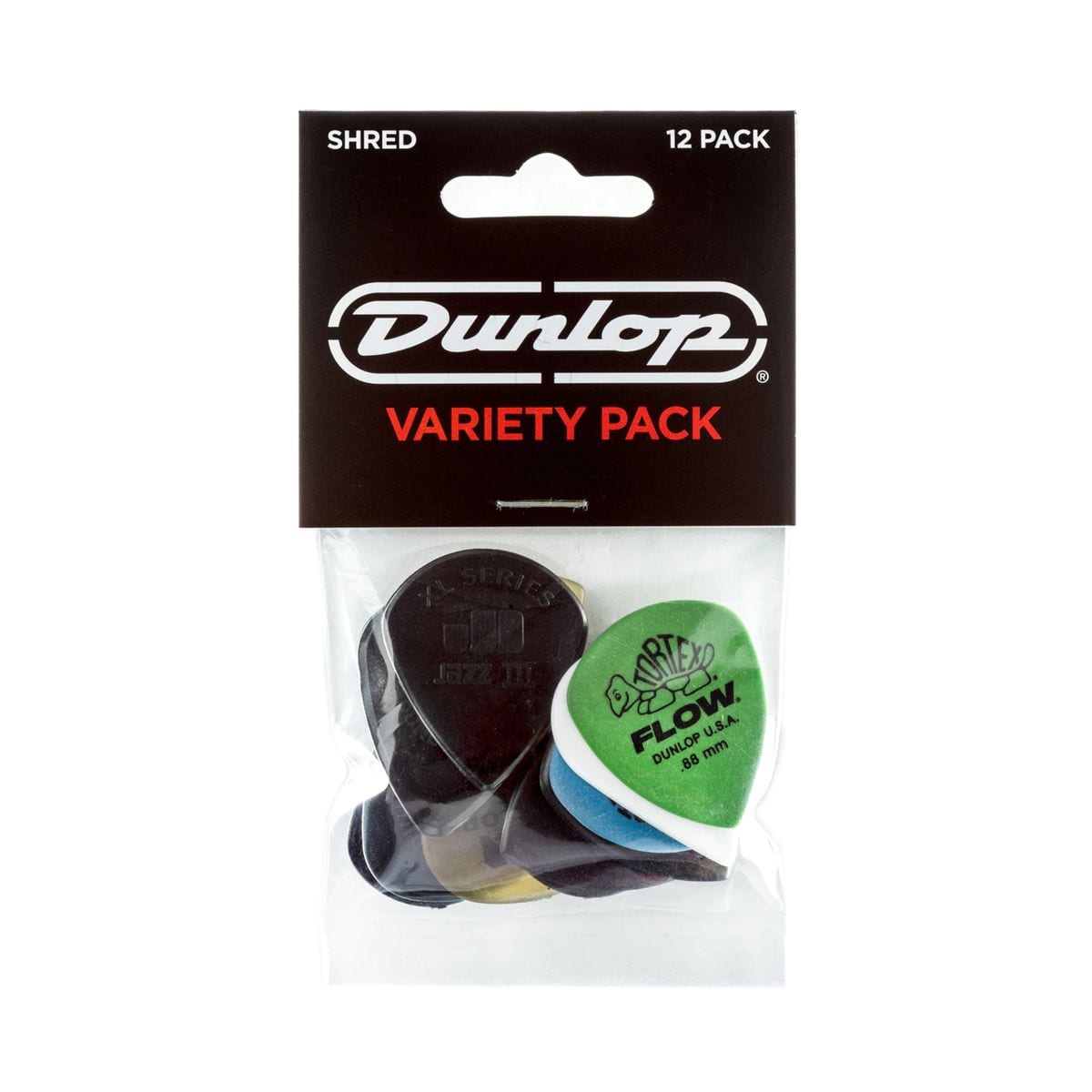 Jim Dunlop Variety Plectrums Shred 12 Pack