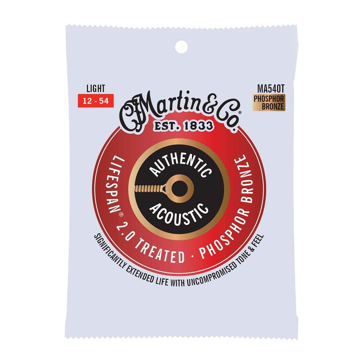 Martin Authentic Acoustic Lifespan 2.0 Light 12-54 Guitar String Set