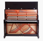 Feurich 125 Design Silent Upright Piano; Polished Black With Chrome Fittings