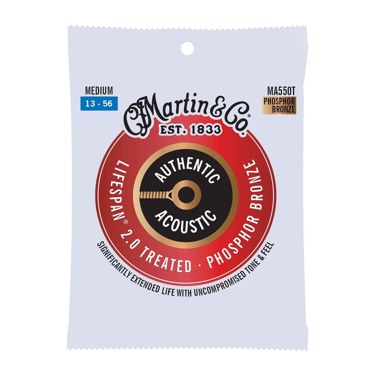 Martin Authentic Acoustic Lifespan 2.0 Medium 13-56 Guitar String Set