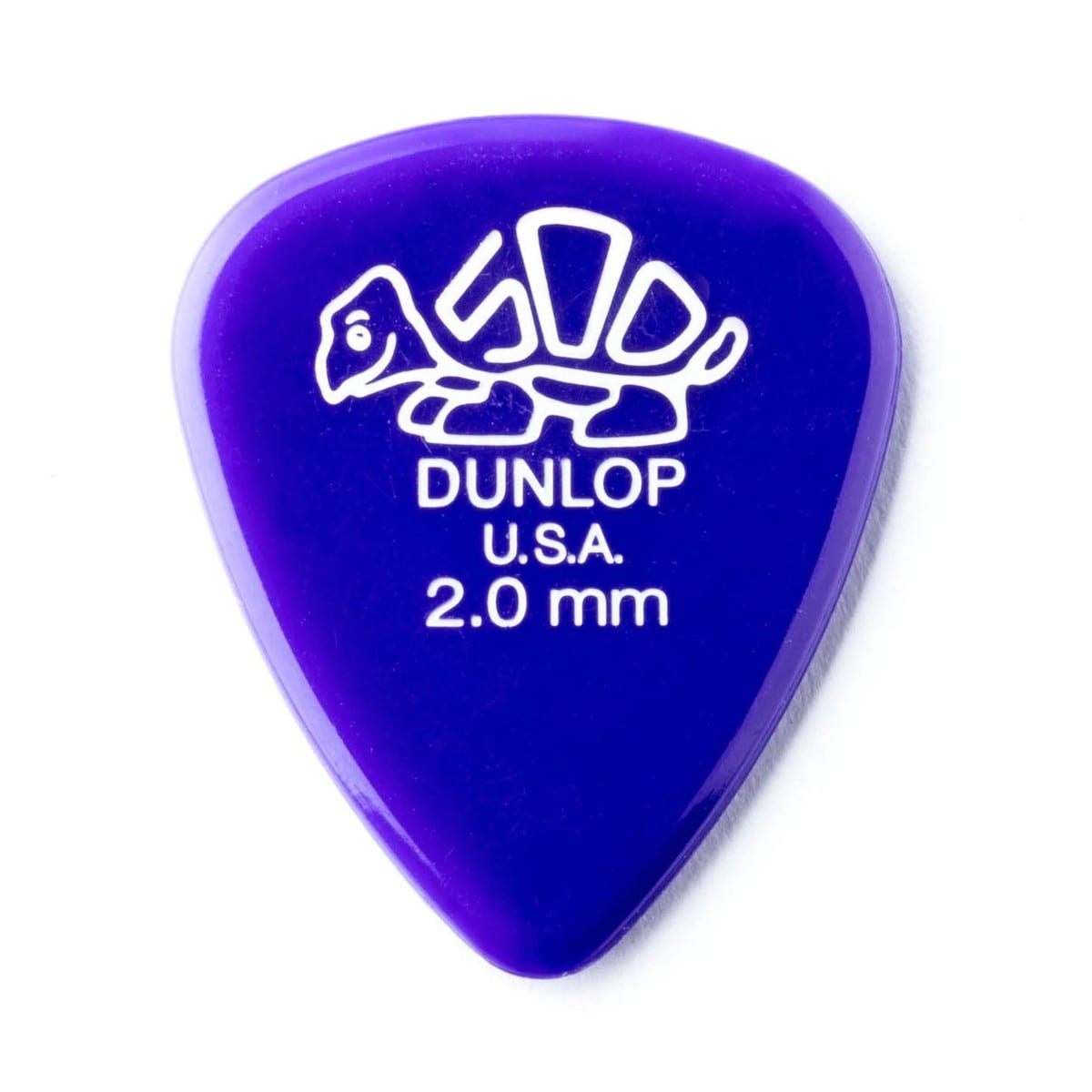 Jim Dunlop DELRIN 500 Plectrums 2.0MM PURPLE 12 Pack