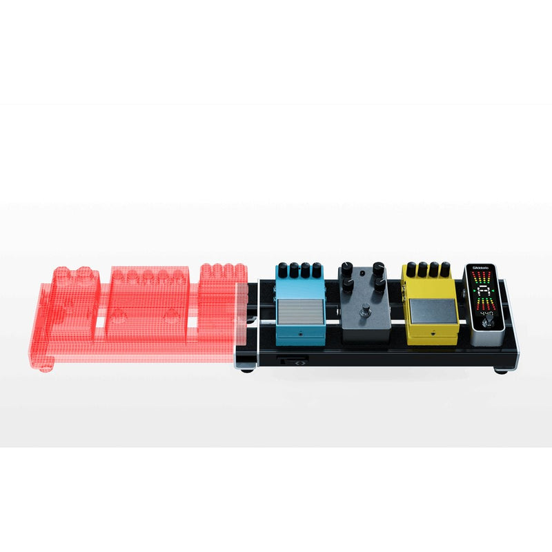 D'Addario XPND1 Telescopic Expandable 2 Rail Pedalboard