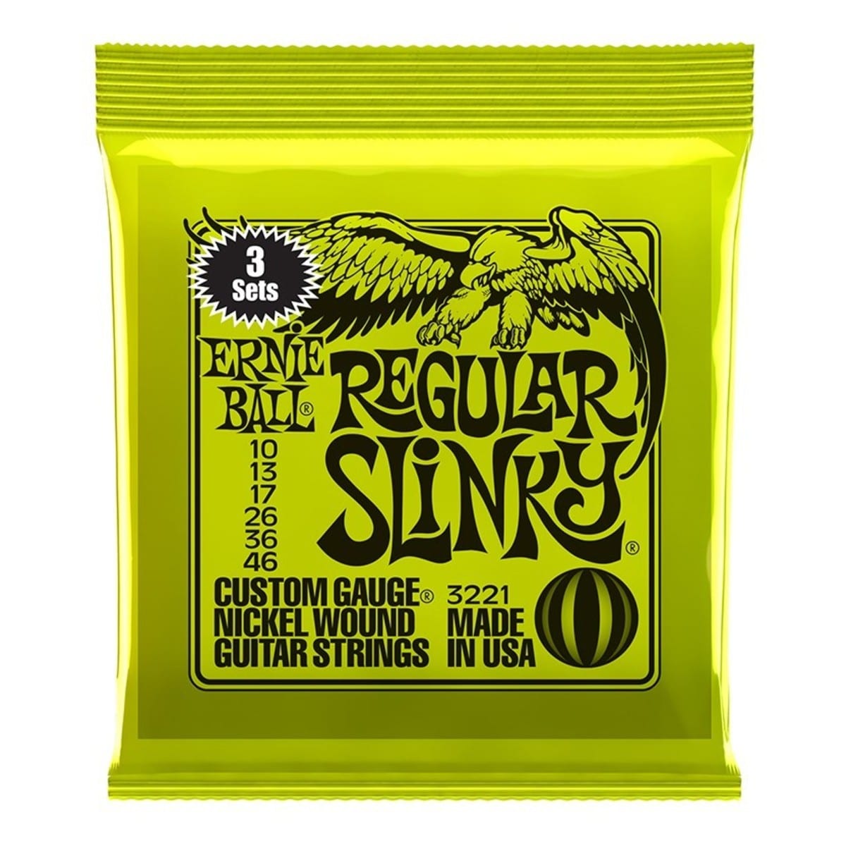 Ernie Ball Regular Slinky Guitar String Set MultiBuy 3 Pack