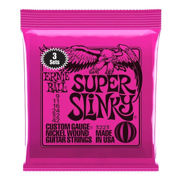 Ernie Ball Super Slinky Guitar String Set MultiBuy 3 Pack