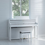 Roland HP704 White Digital Piano Value Package