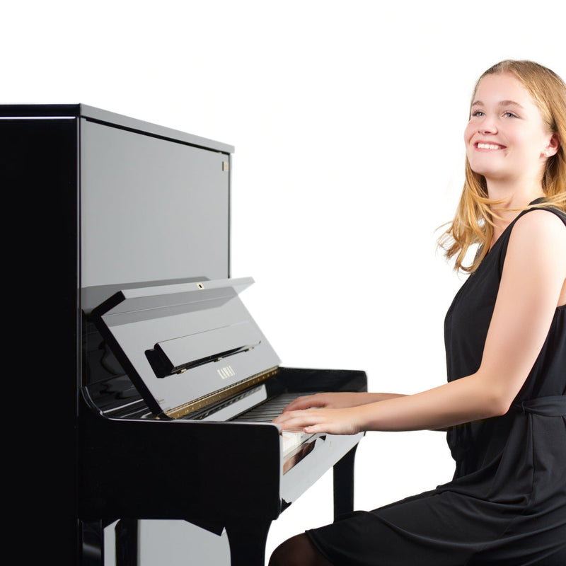 Kawai E300 Upright Piano; Satin Black
