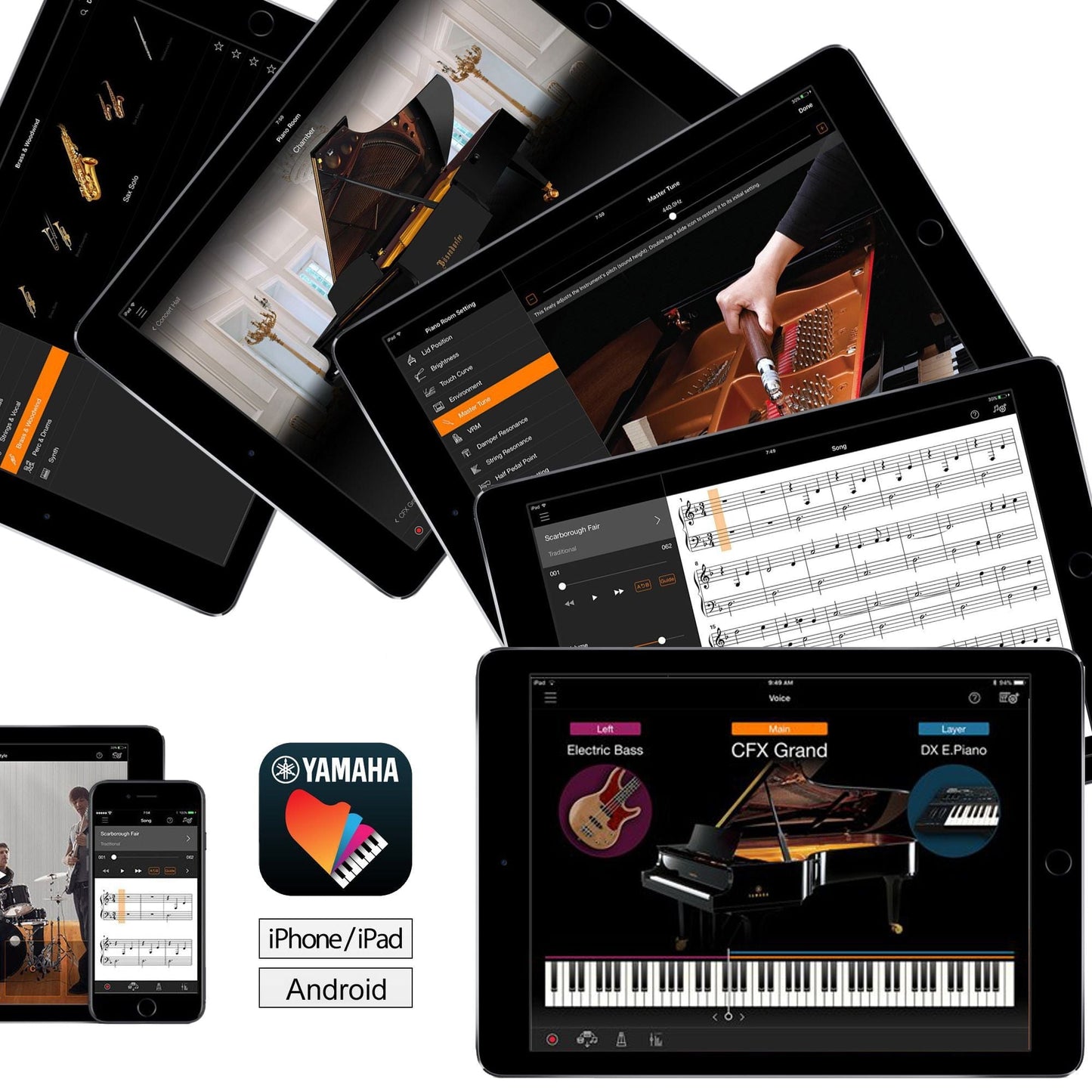 Yamaha YDP165 White Digital Piano Value Package