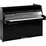 Yamaha B1 SC3 Silent Upright Piano; Polished Ebony With Chrome Fittings